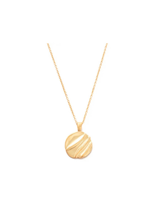 14k gold plated coin necklace